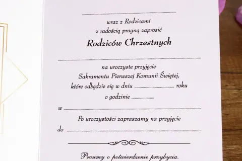 Zaproszenie na Komunię dla Matki Chrzestnej: Wzory i Wskazówki
