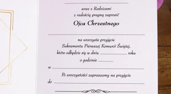 Jak wypełnić zaproszenie na komunię? Praktyczny przewodnik