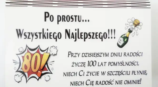 Piękne życzenia na 80. urodziny: wzruszające, zabawne, dla bliskich